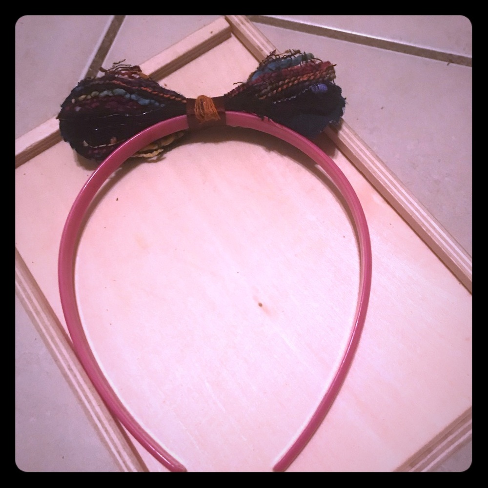 Pink Bow Headband